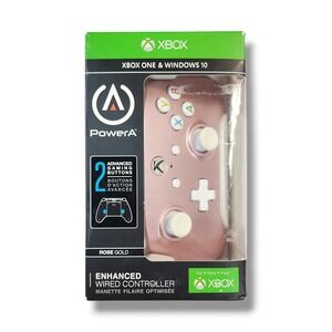 Microsoft XBOX One PC PowerA Enhanced Wired Controller Brushed Rose Gold